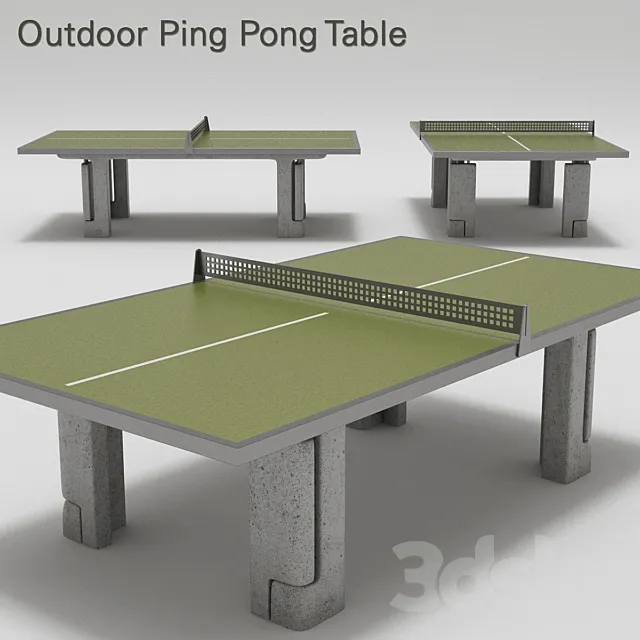 Outdoor Ping Pong Table 3DS Max Model