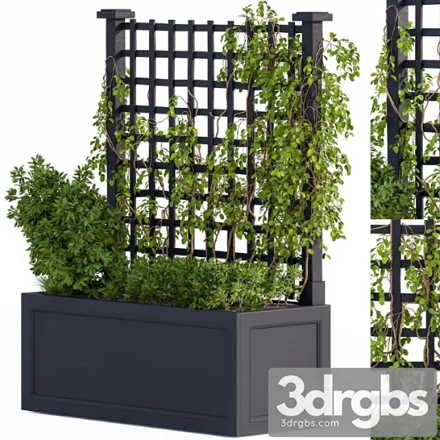 Outdoor plant box black