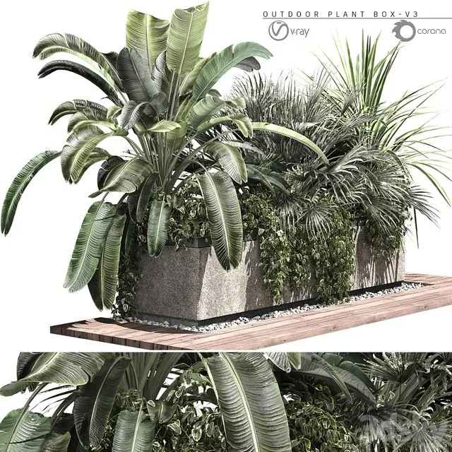 OUTDOOR PLANT BOX-V3 3dsMax Model