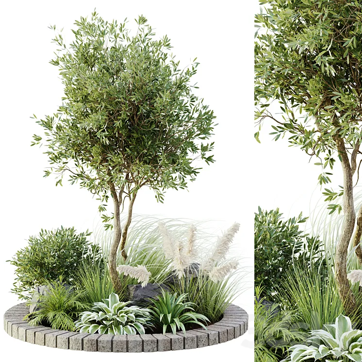 outdoor plant set 05 3DS Max Model