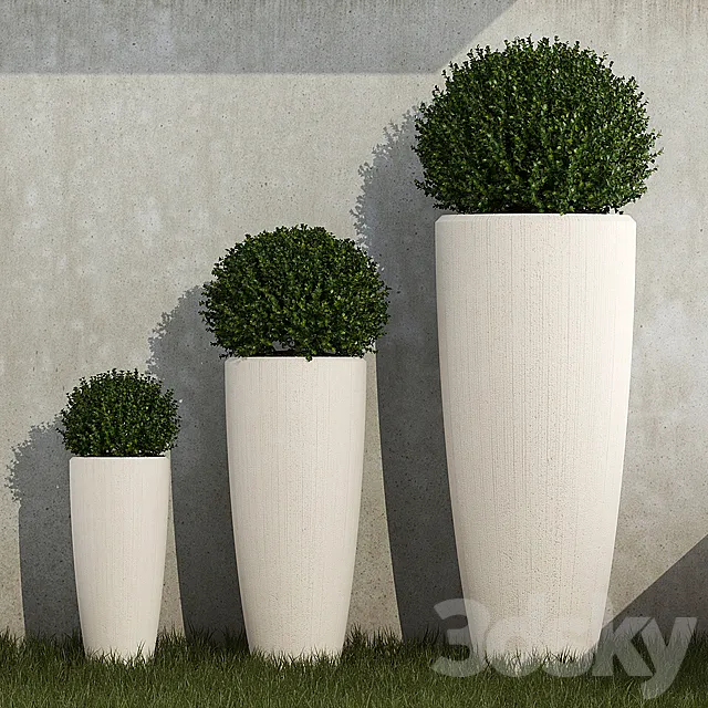 Outdoor Planters 02 3DS Max Model