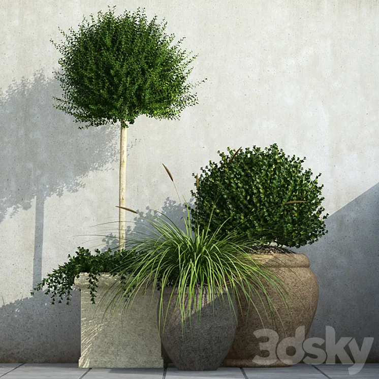 Outdoor Planters 3DS Max