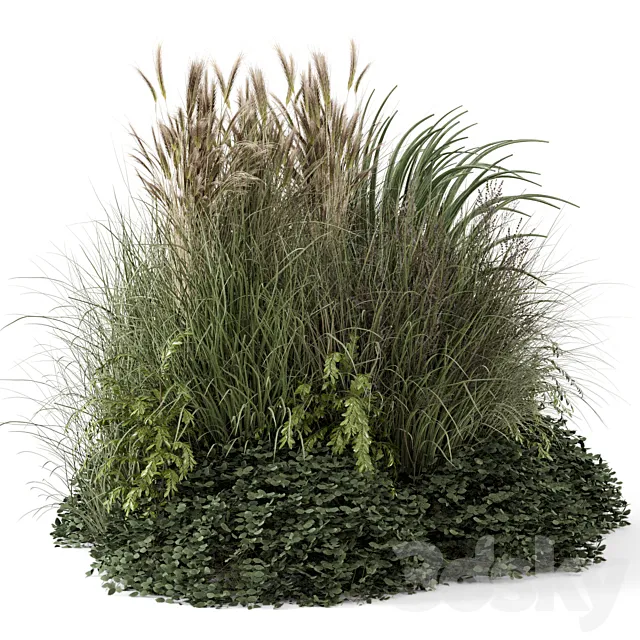 Outdoor Plants Bush-Bush Set 1644 3ds Max