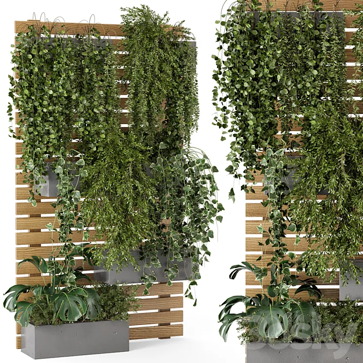 Outdoor Plants Pallet vertical planter Pots – Set 686 3DS Max