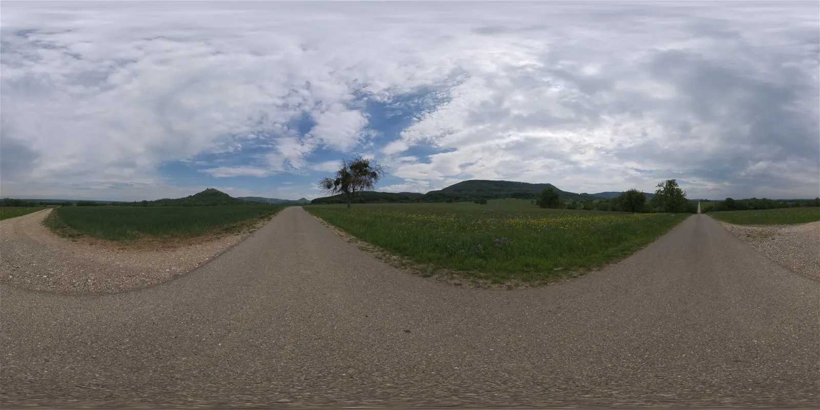 HDRI – Small Rural Road – skies