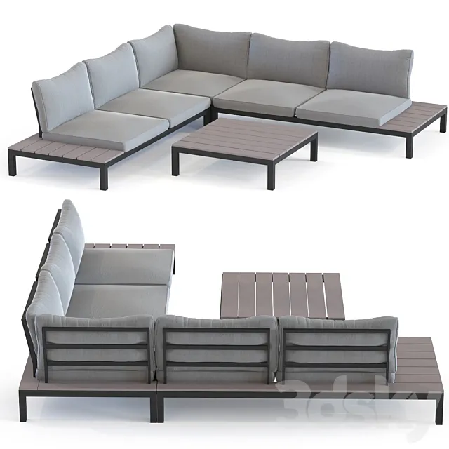Outdoor Sofa Set Holiday Black 3ds Max