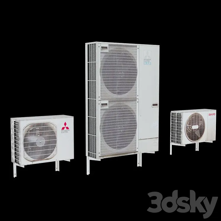 outdoor units of air conditioners 3DS Max