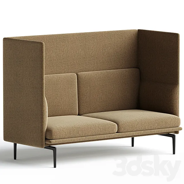 Outline Highback 2 Seater Sofa 3ds Max