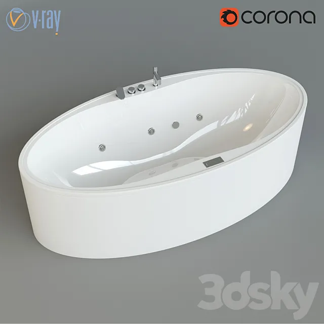 Oval bath Zaphiro 3ds Max