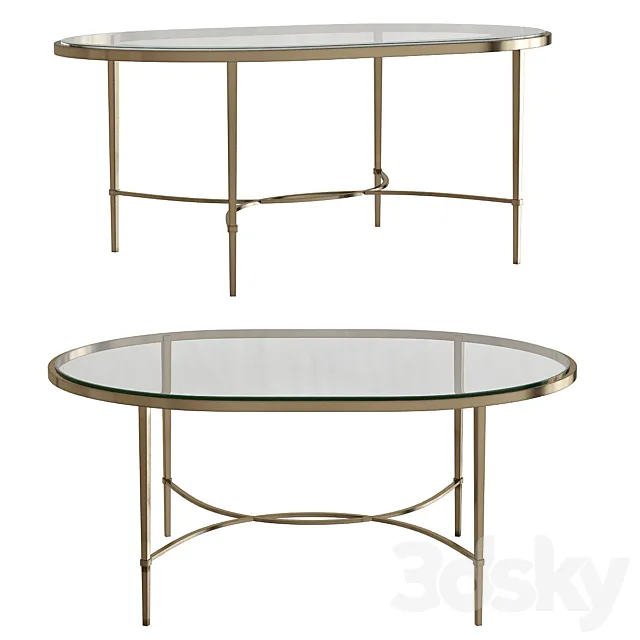 Oval Coffee Table 3ds Max