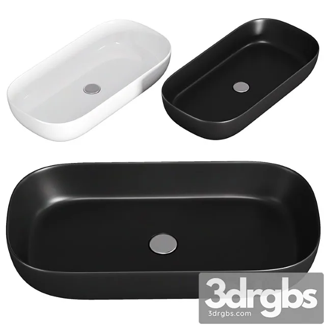 Oval Matte Black Vessel Sink in Ceramic 3dsmax Download