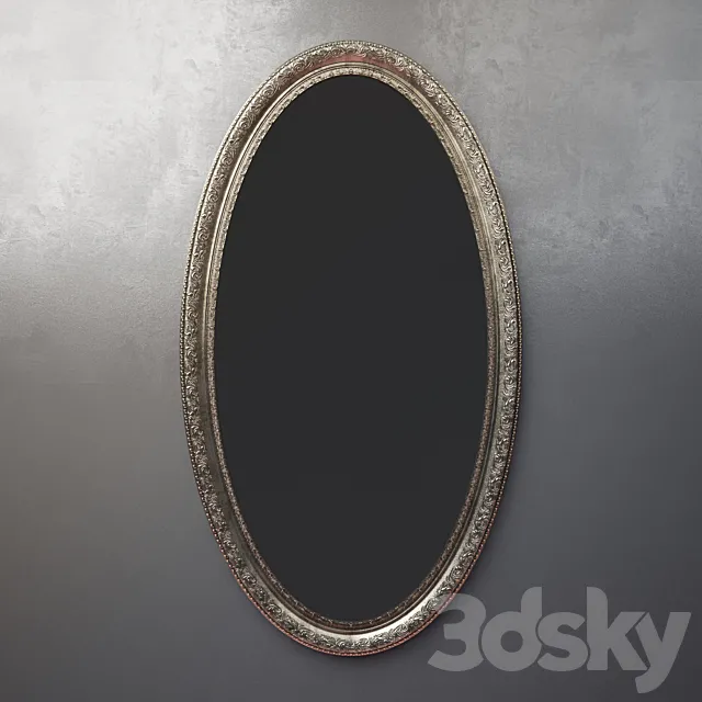 Oval mirrors (baguette art.BR 1034-GLDR1) 3DS Max Model