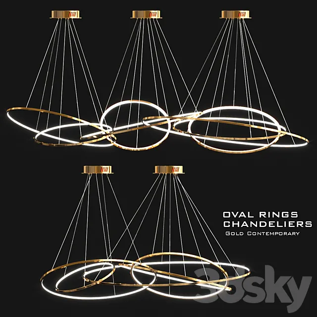 OvaL Rings Collection 3ds Max