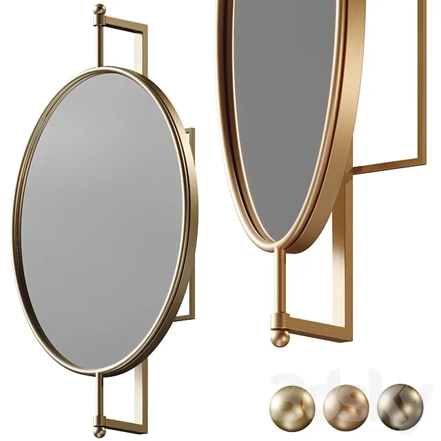 Oval Wall Mirror by Everly Quinn 3ds Max