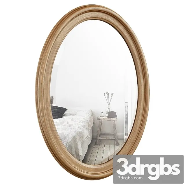 Oval wood wall mirror dbhc4231 3dsmax Download