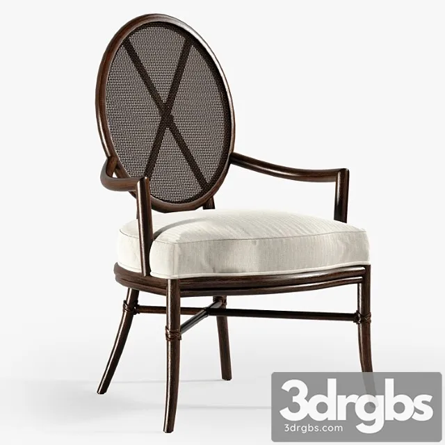 Oval x-back chair