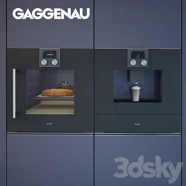 Oven and coffee maker Gaggenau 3ds Max