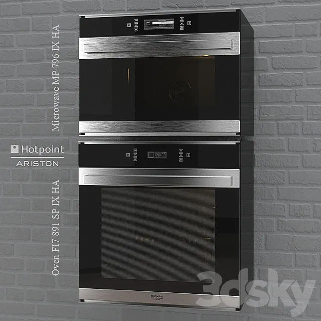 Oven FI7 891 – Microwave MP 796 by HotPoint 3DSMax File