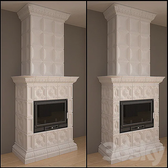 Oven – fireplace with tiles 3DSMax File