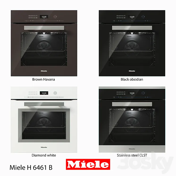 Oven Miele – H 6461 B 3DS Max