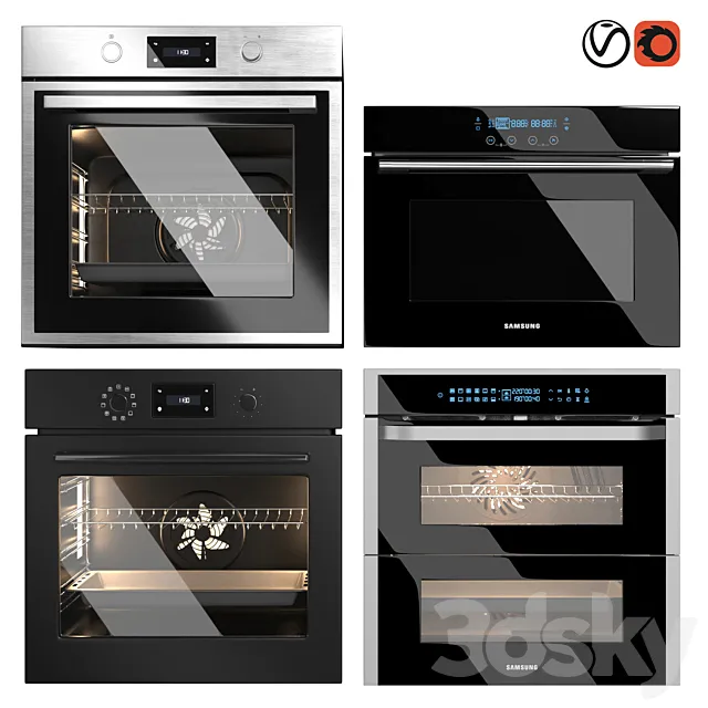 Oven set from IKEA and Samsung 3ds Max