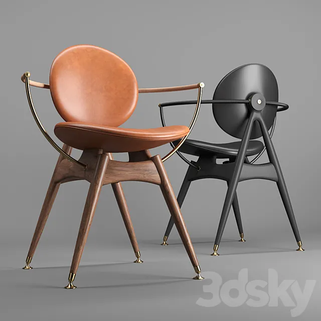 Overgaard & Dyrman Circle Dining Chair (with arms) 3DS Max Model