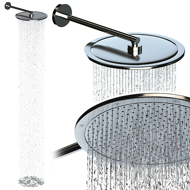 Overhead shower 350 1jet with shower arm 3ds Max