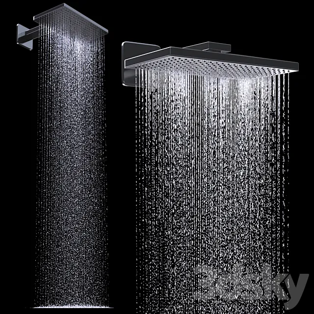 Overhead shower 460 300 1 jet 3ds Max