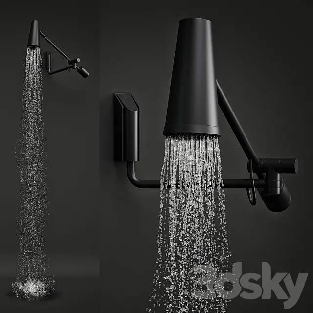 Overhead shower Zucchetti Closer 3DS Max Model