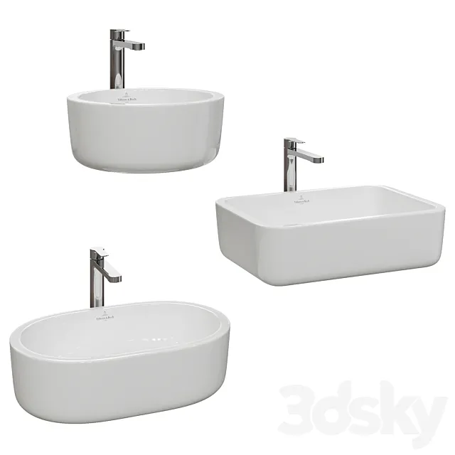 Overhead sinks villeroy boch Architectura 3DS Max Model