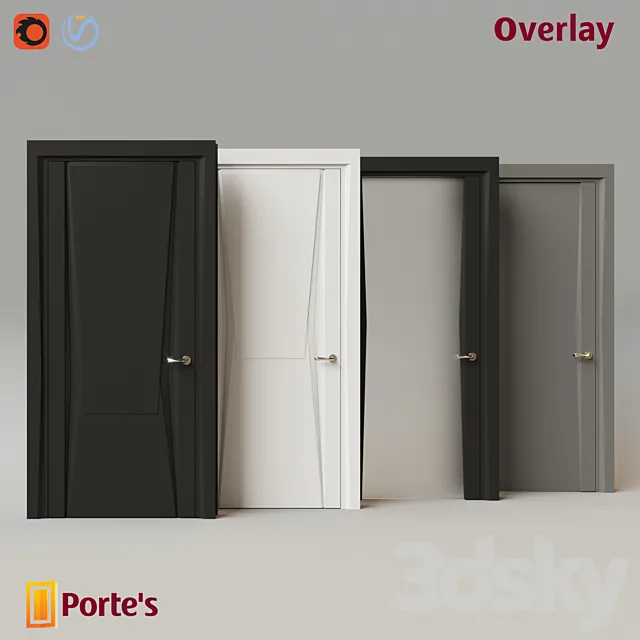 Overlay Portes Door 3DSMax File