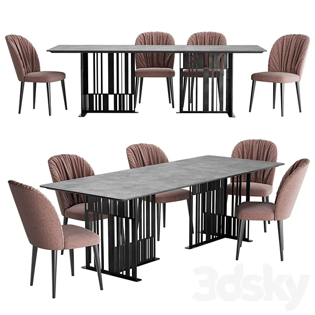 Ovi Chair Solo Table 3DS Max Model