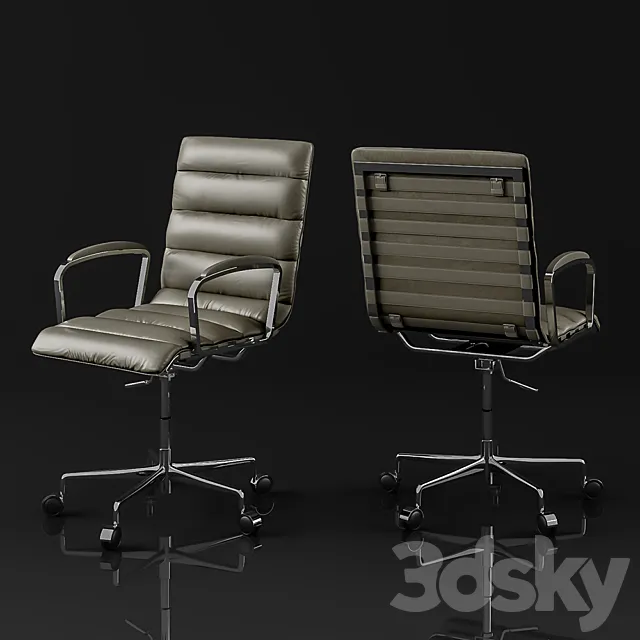 oviedo leather desk chair 3DSMax File