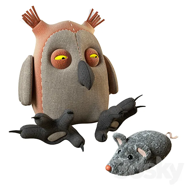 Owl and mouse 3DSMax File