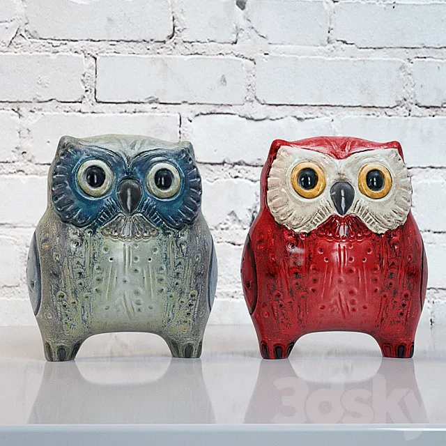 Owls from Lladro 3DSMax File