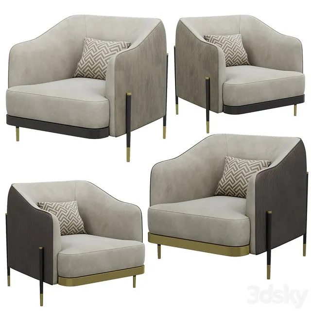 Oxford Armchair 3dsMax Model