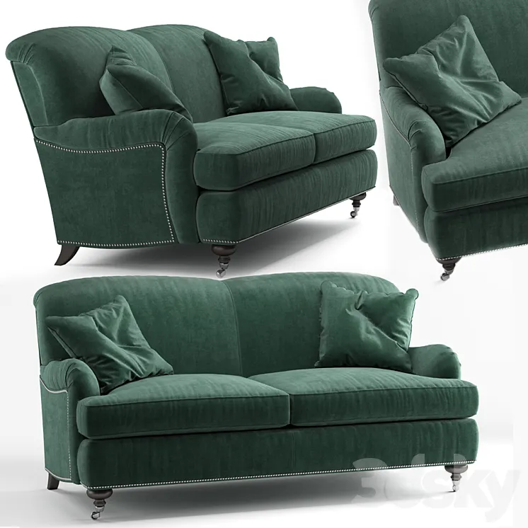 Oxford sofa Kent Emerald by Ethan Allen 3DS Max