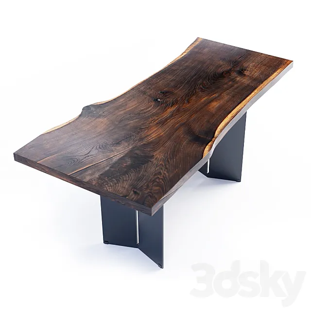 Oxidized Oak Dining Table 3DSMax File
