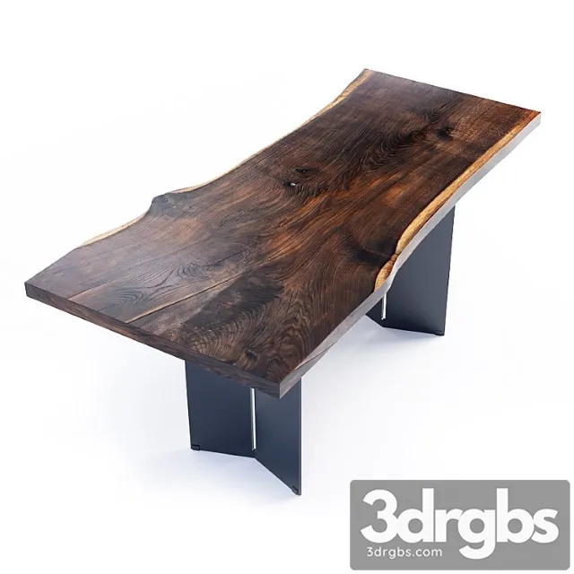 Oxidized oak dining table