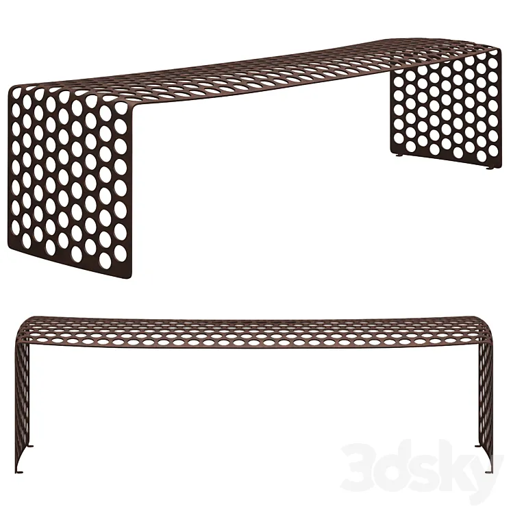 Oxyd metal bench 3DS Max