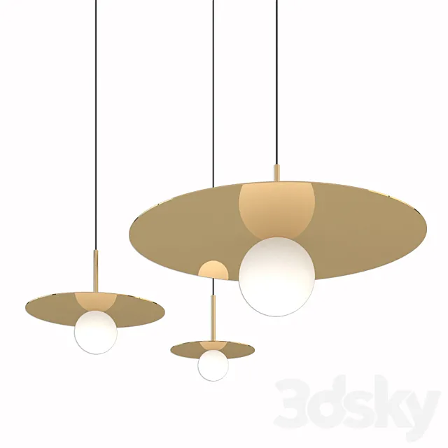 Pablo designs 12 inch rose gold bola pendant 3ds Max