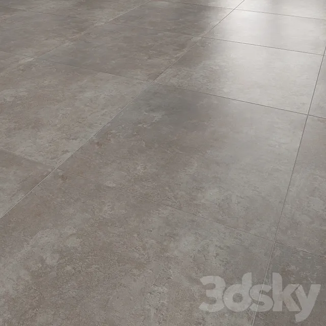 Pacific Dark Gray Floor Tile 3ds Max