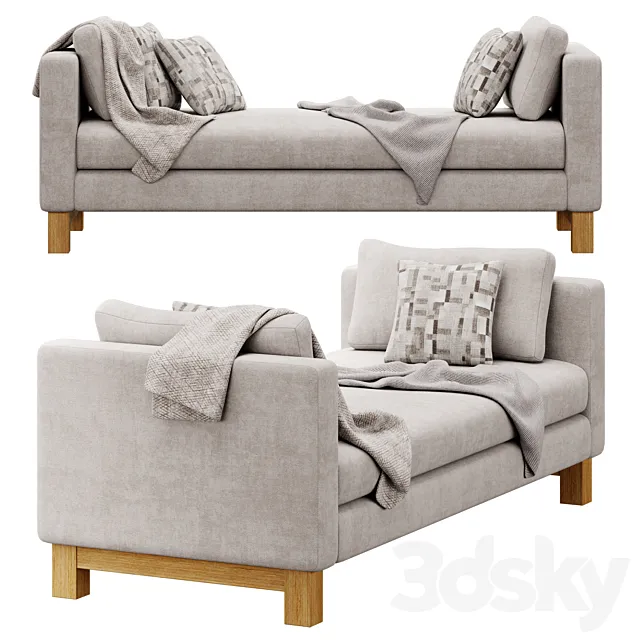 Pacific Daybed with Wood Legs by Crate & barrel 3ds Max