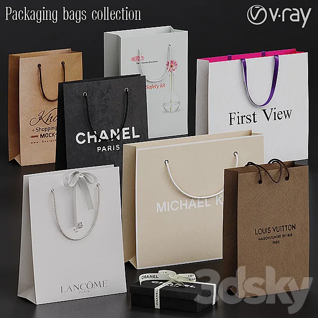 Packaging bags 3DSMax File