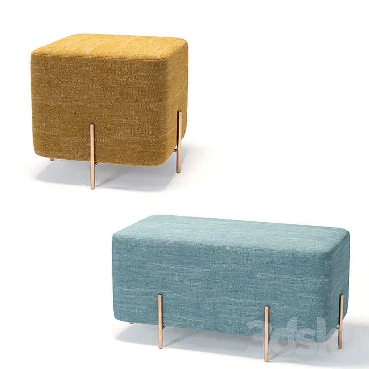 Padded stool and bench Sancal ELEPHANT 3DS Max