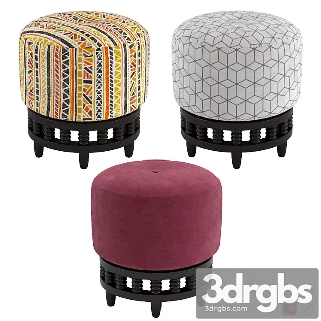 Padded stool jacarta unterzo 2 3dsmax Download