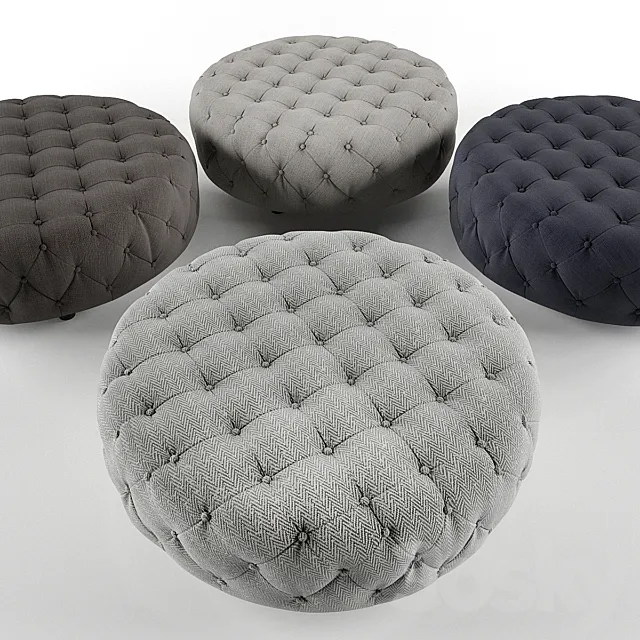 Padma Tufted Ottoman 3ds Max