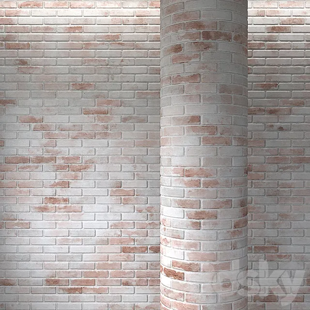 Painted brick 3DS Max Model