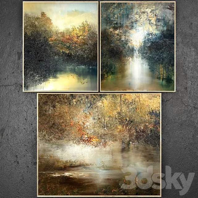 Paintings abstract | set 319 3ds Max