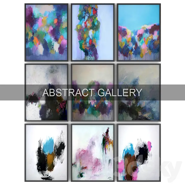 Paintings abstract | set 36 3ds Max